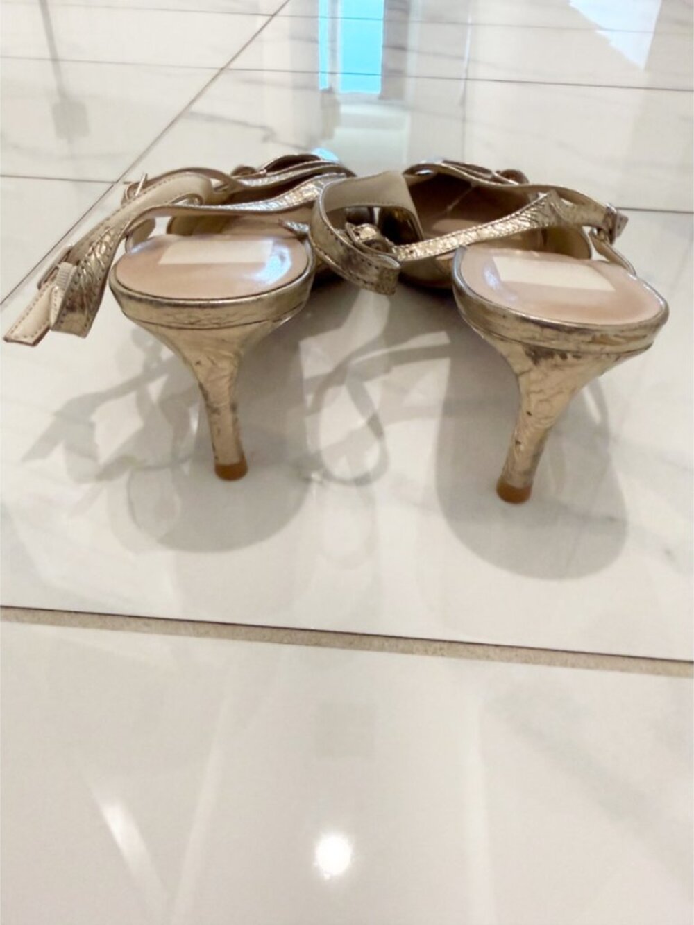 DV by Dolce Vita PAMLA GOLD FLATS DISTRESSED LEATHER 7 - Picture 7 of 10